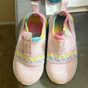 Nautica Kids' Pink and Multicolor Slip-On Sneakers